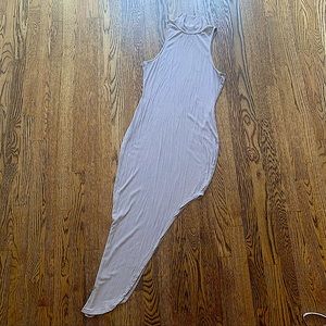 Tobi ribbed turtleneck sleeveless midi dress